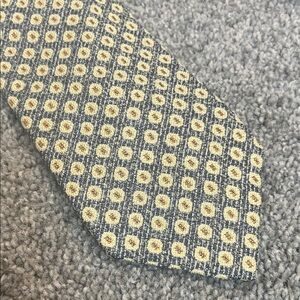 Pale Yellow and Gray Harvard University Silk Tie
